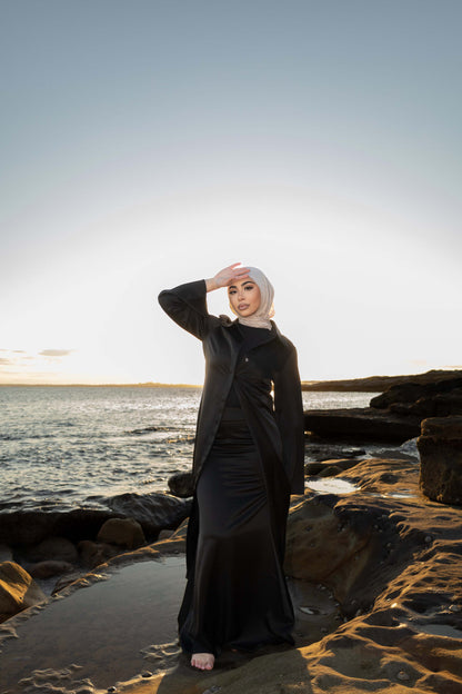 AYIANAH MIDNIGHT BLACK CARDIGAN ONLY